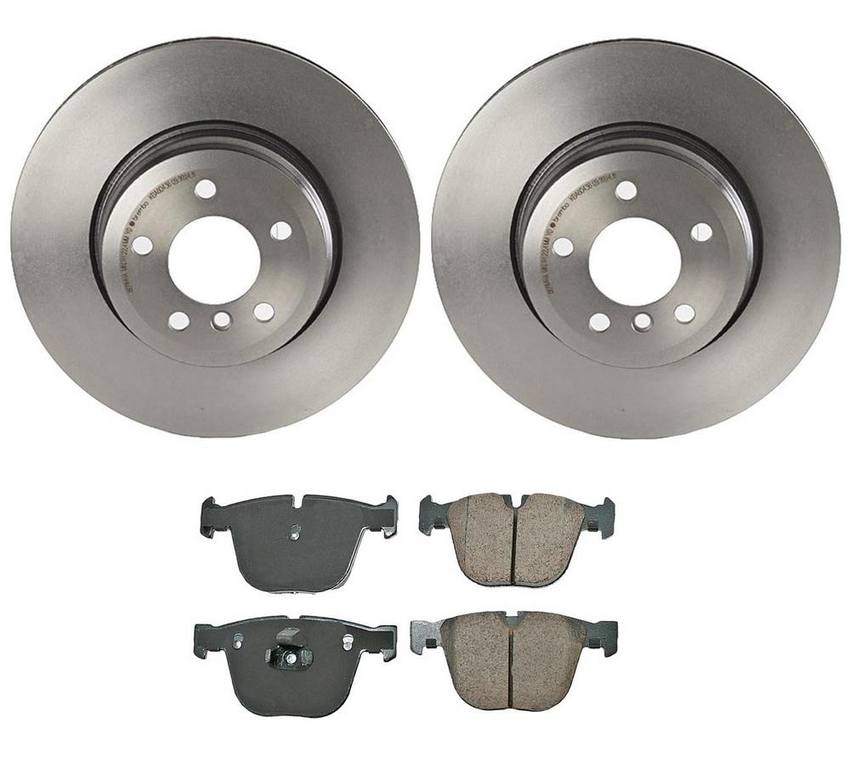 BMW Disc Brake Pad and Rotor Kit - Rear (345mm) (Ceramic) (EURO) 34216886480 - Akebono Euro Ultra-Premium 4119875KIT